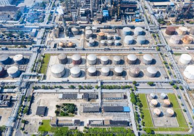 petrochemical plant industrial background